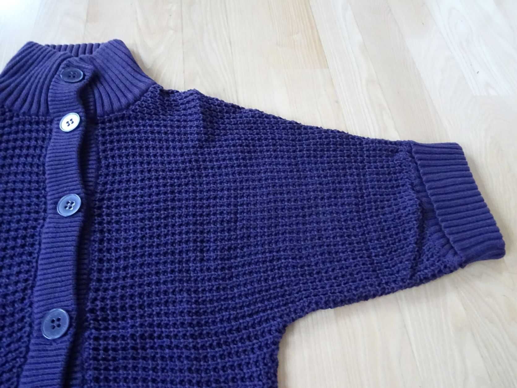 Sweter damski rozpinany z rękawami 3/4