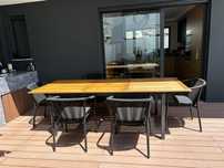 Conjunto de mesa extensível com 6 cadeiras  para jardim