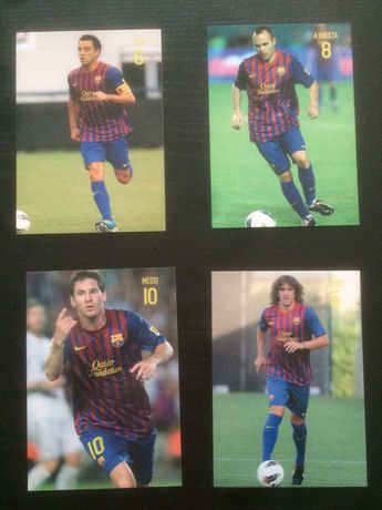 Futebol - Postais Oficiais - Barcelona - Messi, Xavi, Iniesta e Puyol