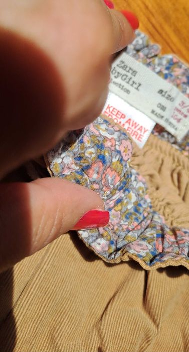 Saia castanha camel Zara 4 anos