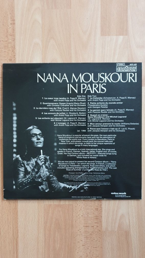 Nana Mouskouri – Nana Mouskouri In Paris winyl Super stan!!!