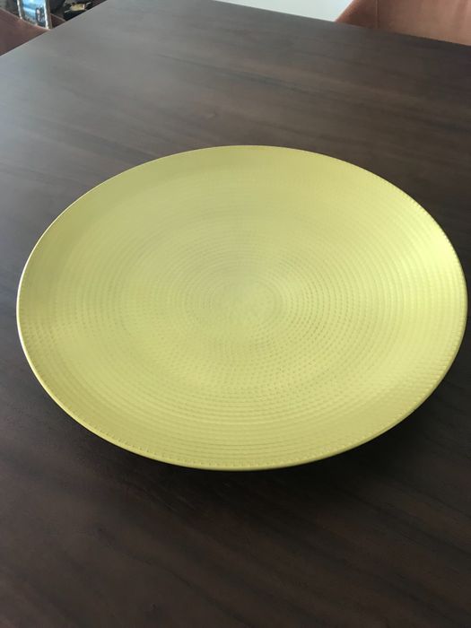 Prato decorativo dourado/preto