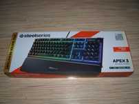Mechaniczna klawiatura gamingowa SteelSeries Apex 3 RGB nowa!!!