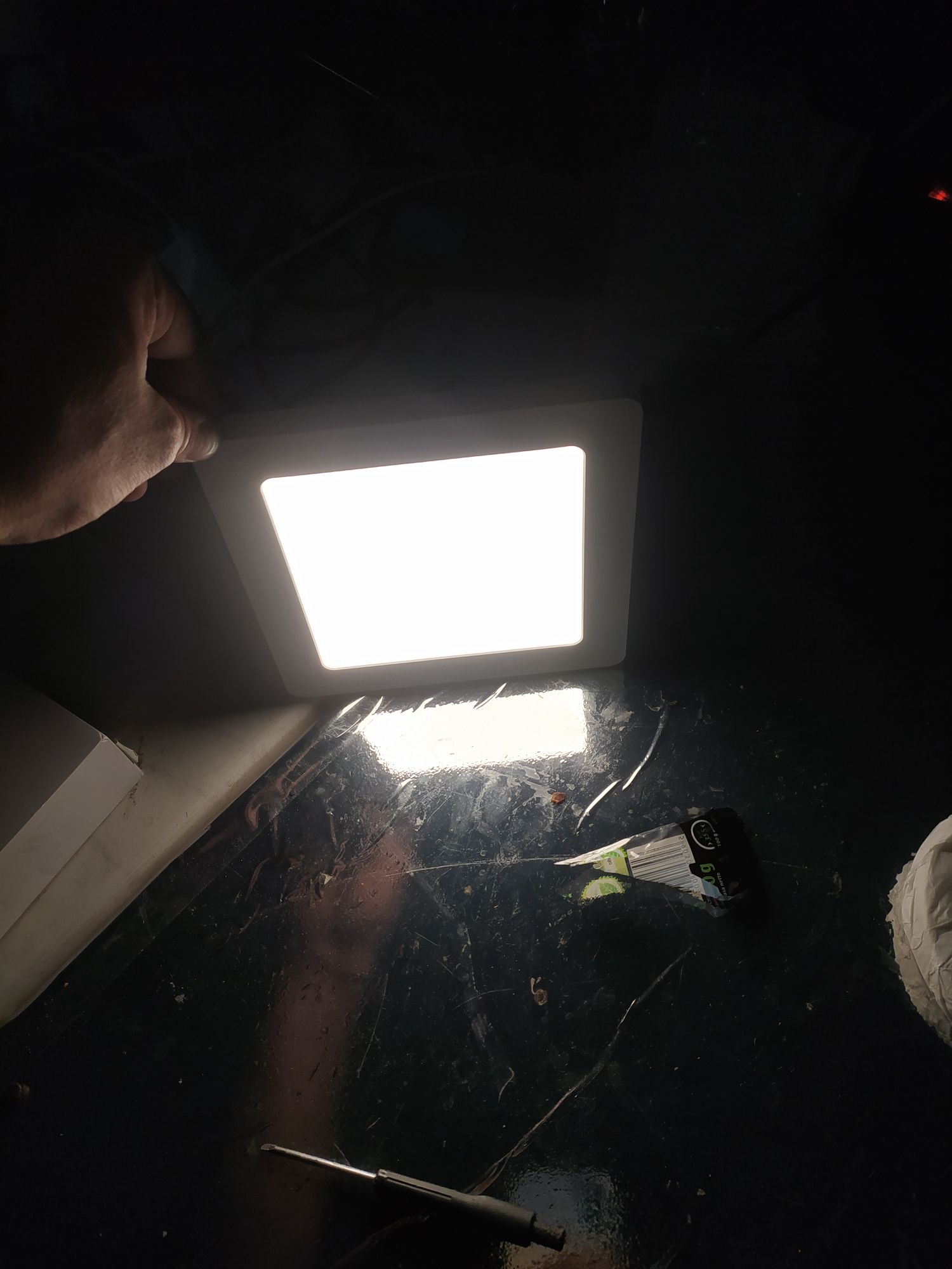 Oeegoo lampa sufitowa LED, ultra cienka, 1,4 cm, 12 W,