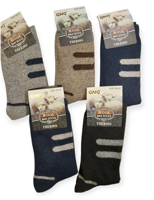 Skarpety męskie wełniane z angory 5 par 28 zł