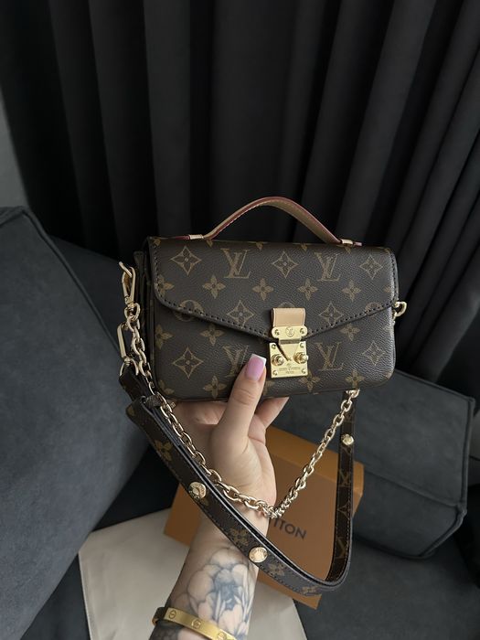 Сумка шкіряна Louis Vuitton Pochette Metis , лв, LV, Jacquemus, coach