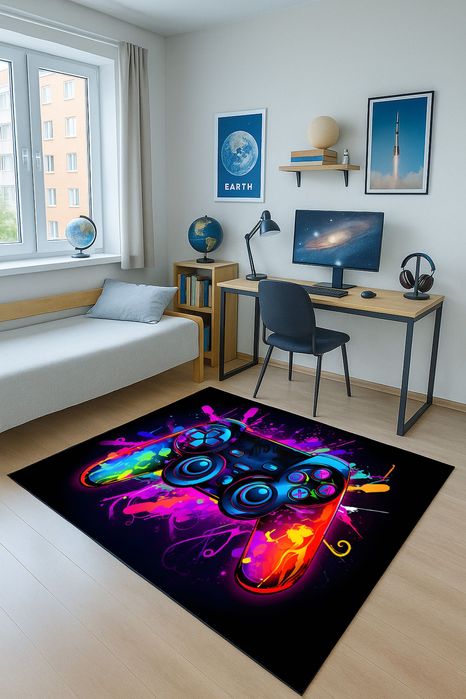 NOWY Dywan 3D Villago Home Color 120x170cm nowoczesny do pokoju gracza