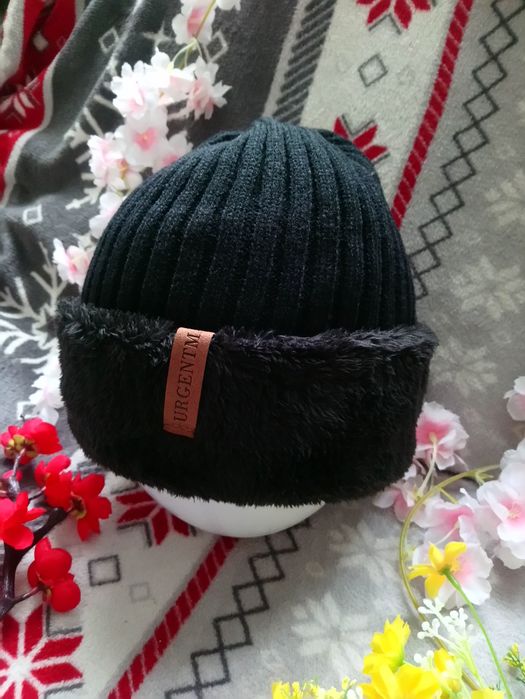 Czapka męska, damska zimowa ocieplana futerkiem