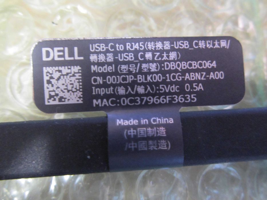 Adapter Dell DBQBCBC064 USB-C do Ethernet