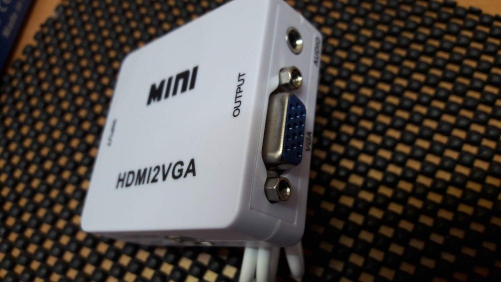 Конвертер переходник HDMI->VGA USB питание+звук HDMI2VGA T2 т2 ps3 ps4