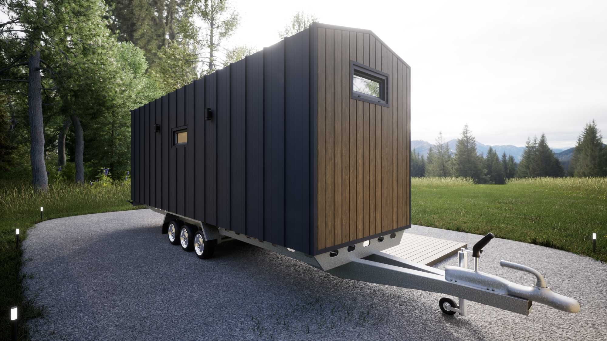 Gotowy domek mobilny tiny house 6 osobowy natura 2000 bez zgłoszeń 21m