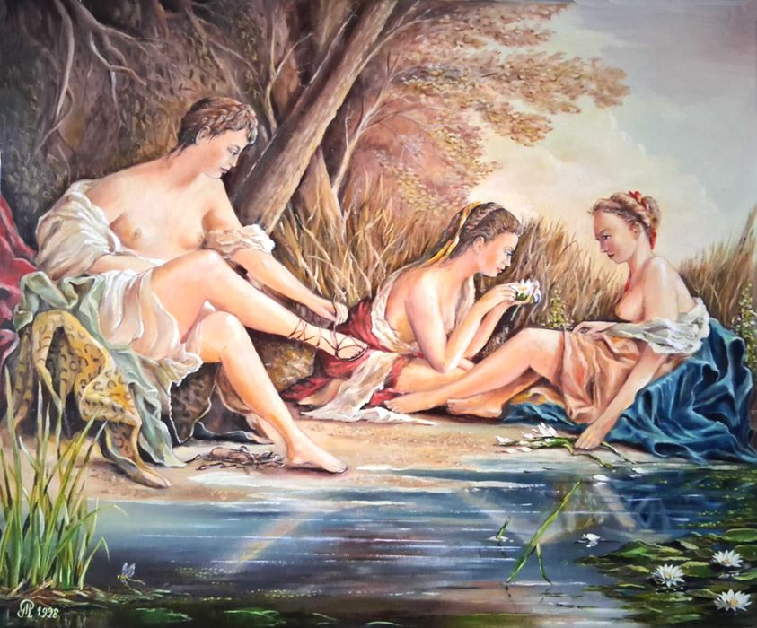 "Diana"- obraz olejny ręcznie malowany.