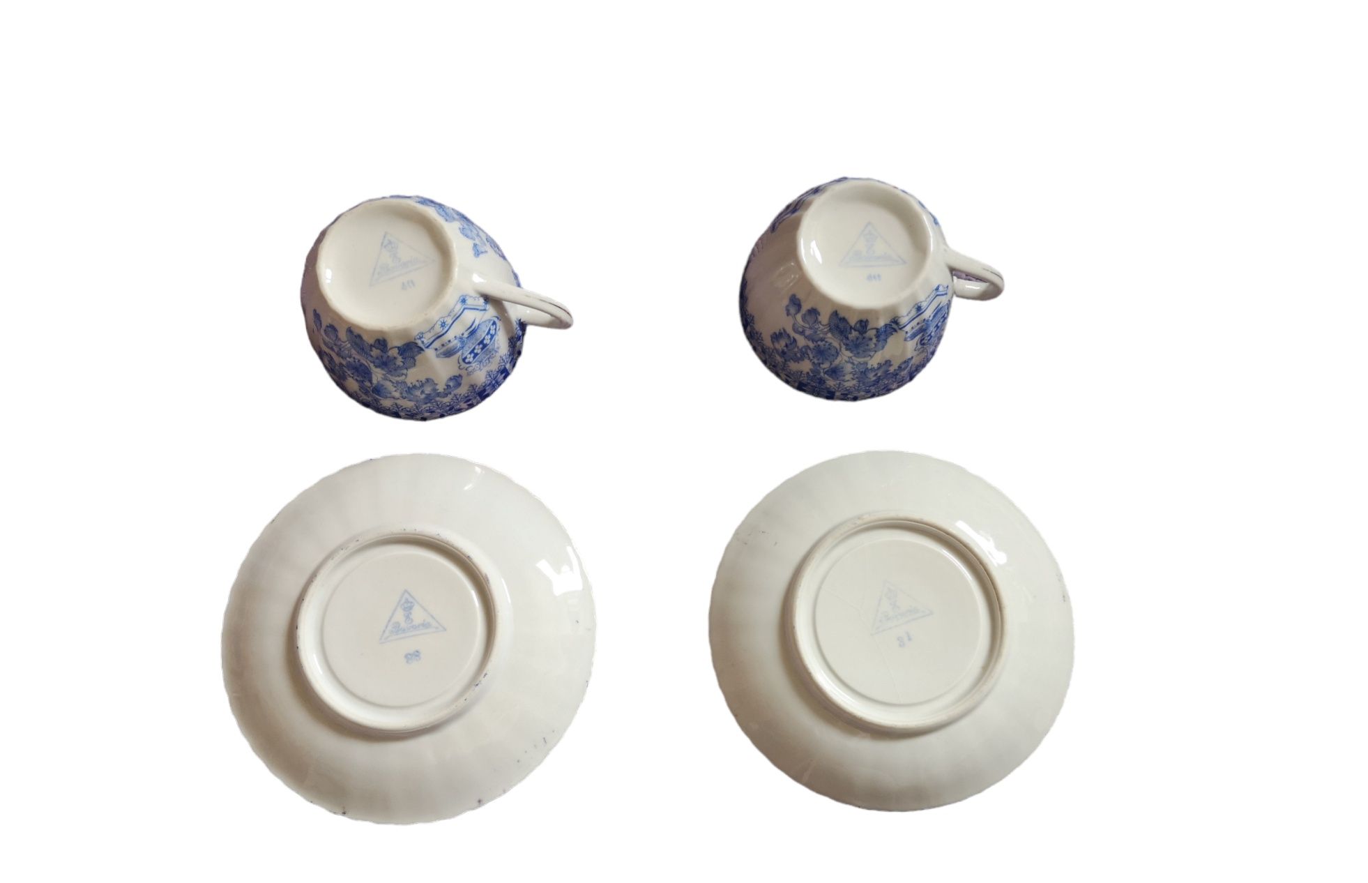 porcelana śląska wzór China Blau filizanki