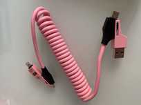 Кабель пружина type c Lightning usb A  PD 5 A 65w