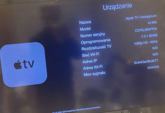 Zestaw Apple Tv 3 gen a1469