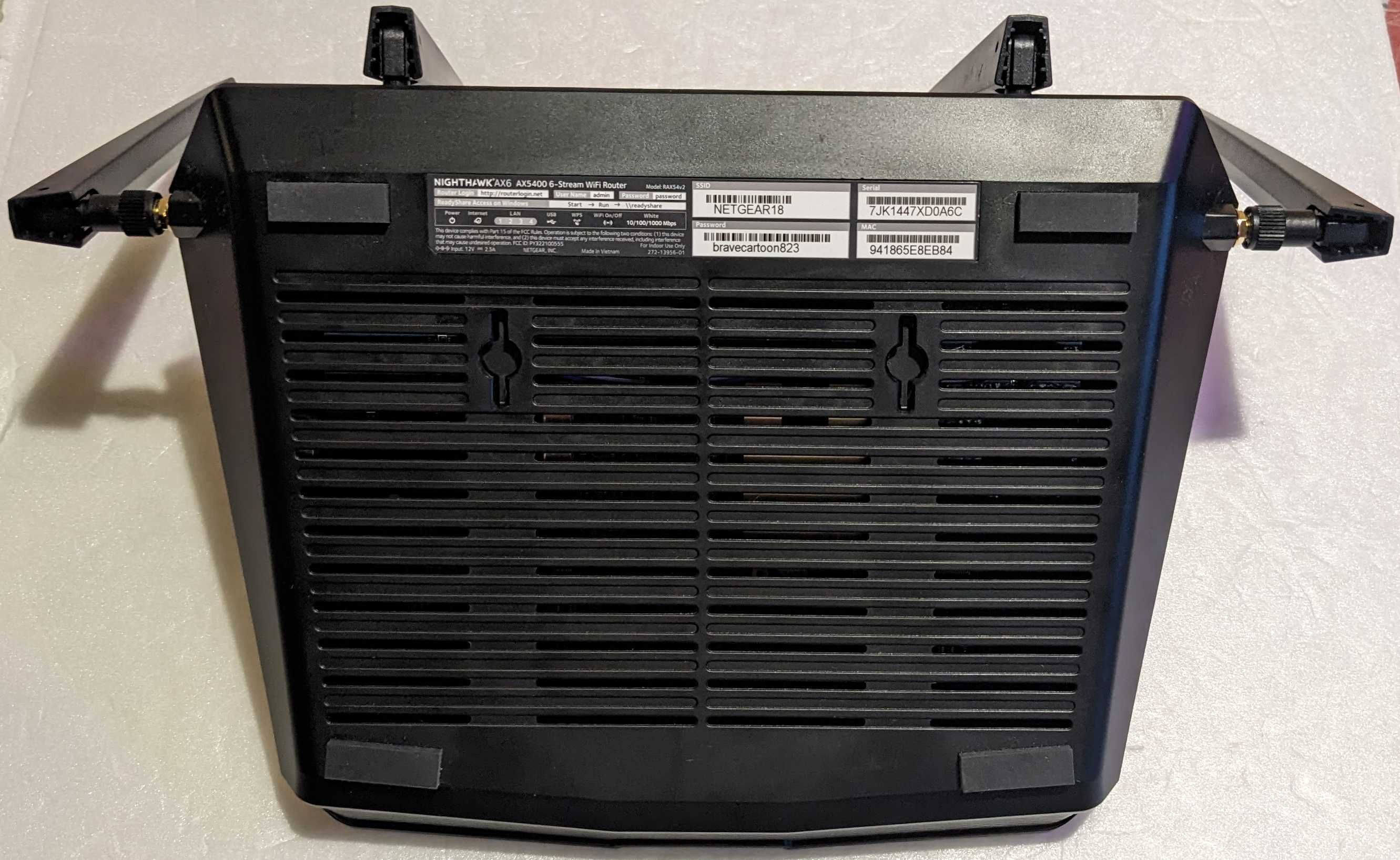 Роутер Netgear Nighthawk AX6 6-Stream AX5400 WiFi6  RAX54Sv2 Новый