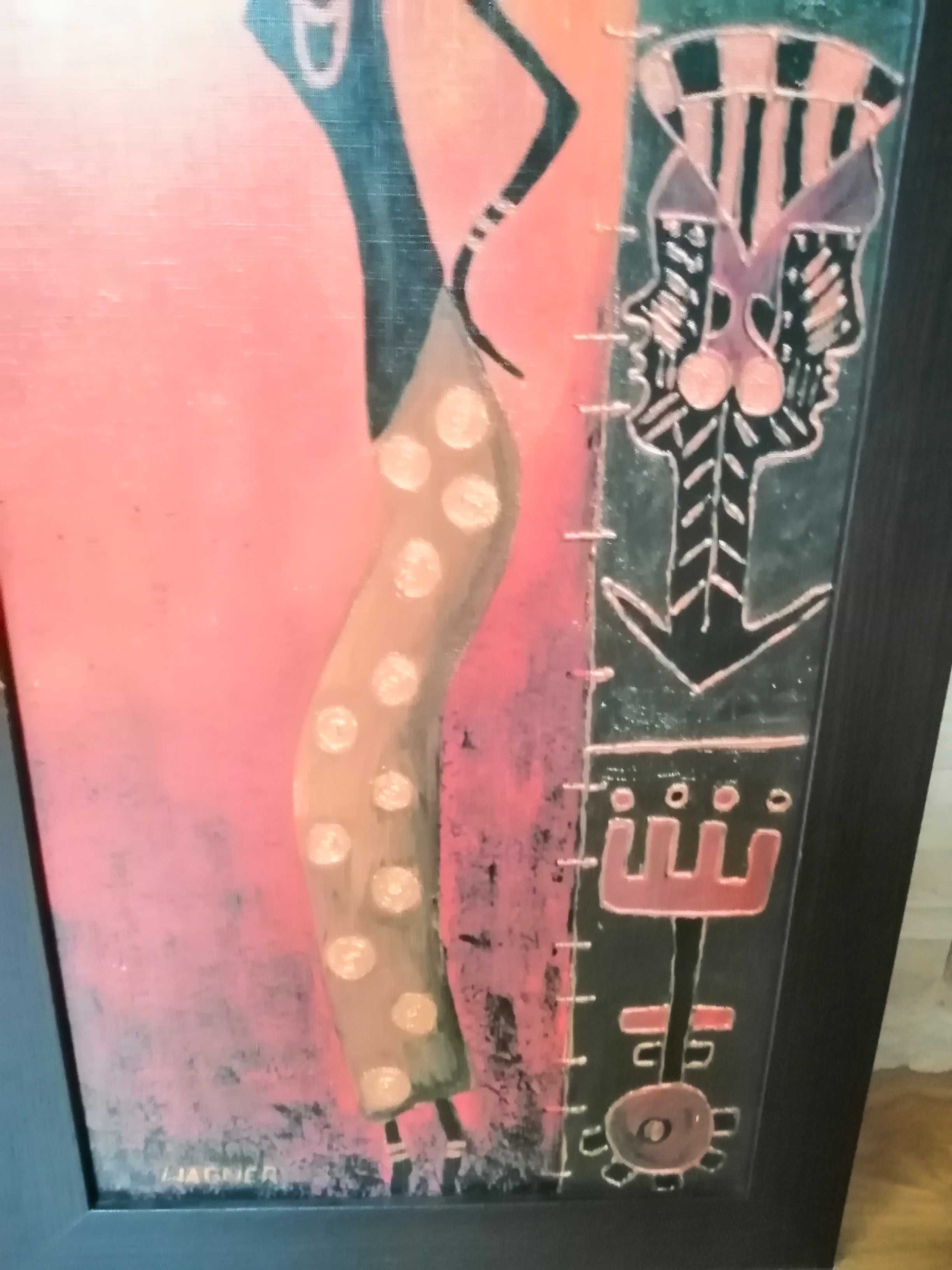 Obraz w stylu afrykańskim 37 x 77,5 cm