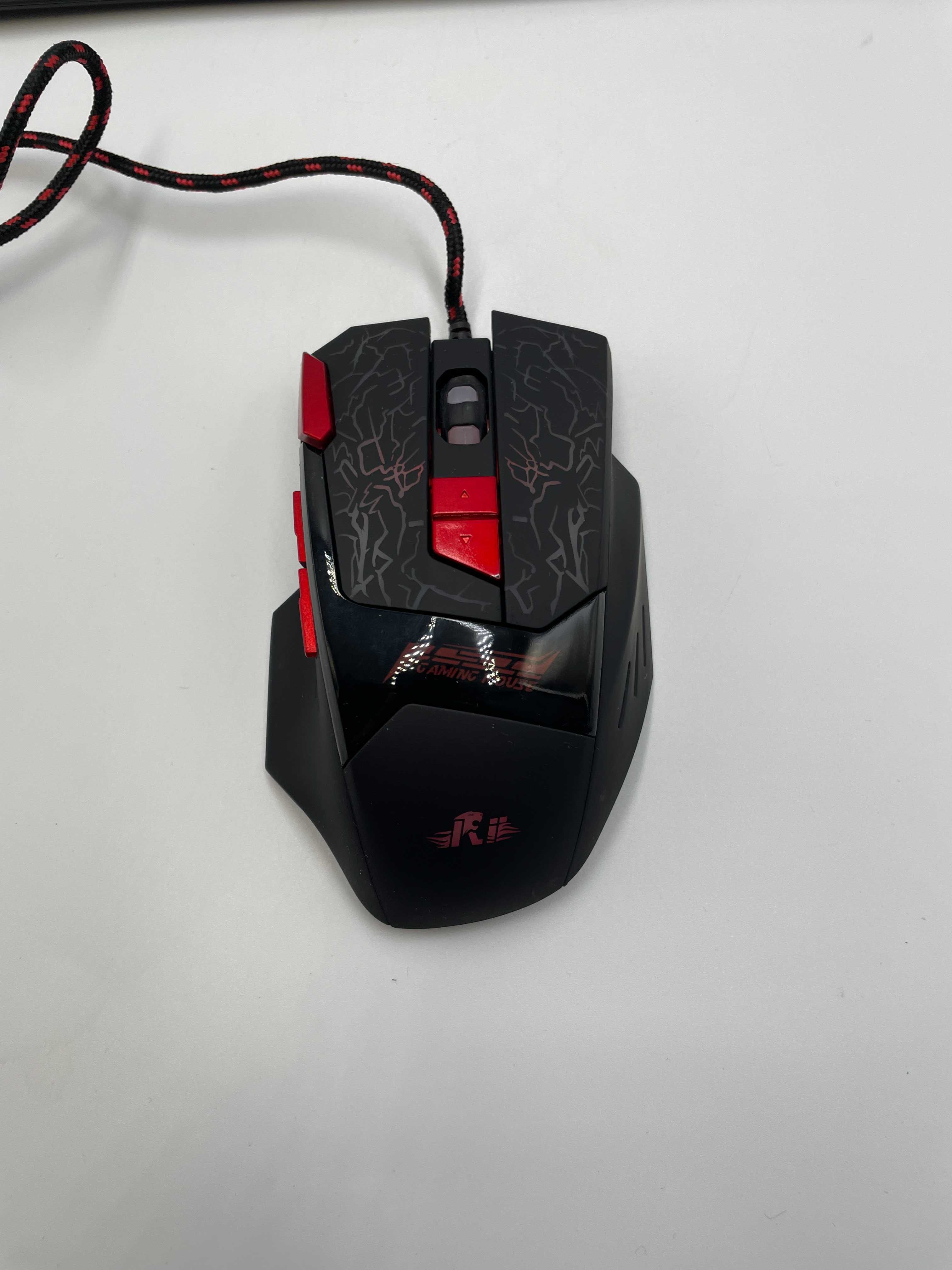 Zestaw klawiatura mysz Rii RK900 USB RGB gamingowa układ DE
