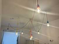 Lampa sufitowa pająk kolorowa 8 ramion