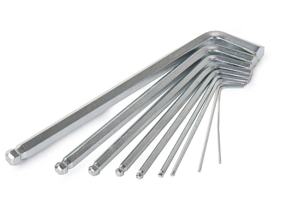 Klucze IMBUSOWE IMBUSY KULOWE Zestaw 9 el 1,5-10mm. AMPUŁOWE Długie