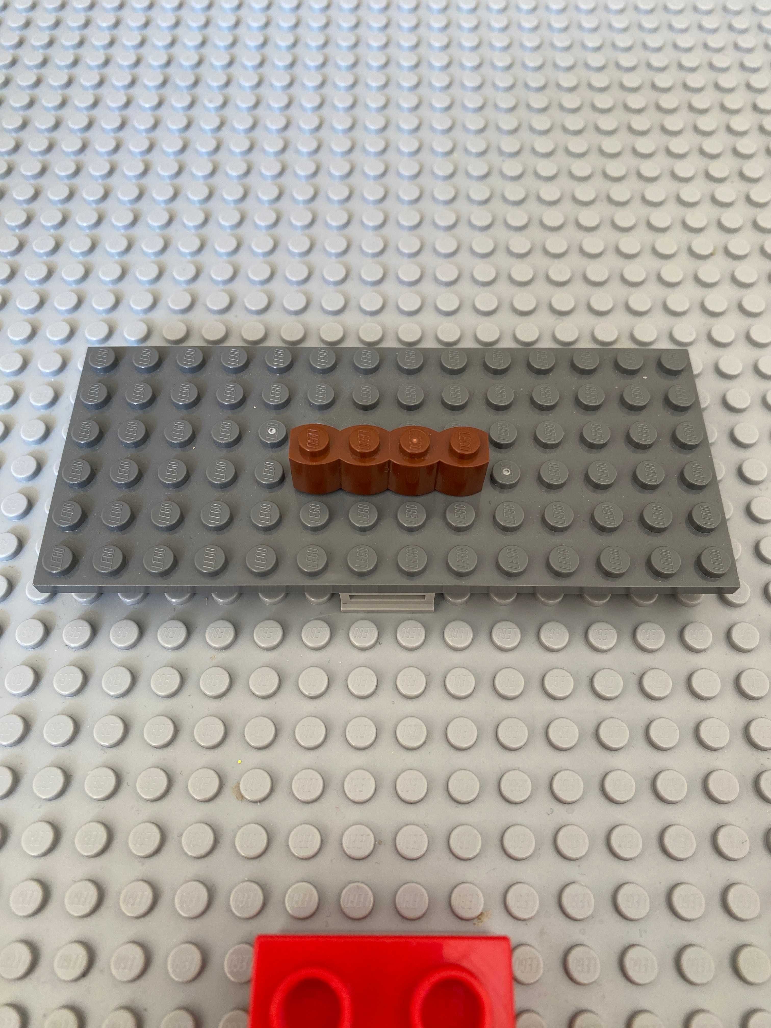LEGO Brick, Modified 1 x 4, Log Profile, 30137, Reddish Brown, Castle