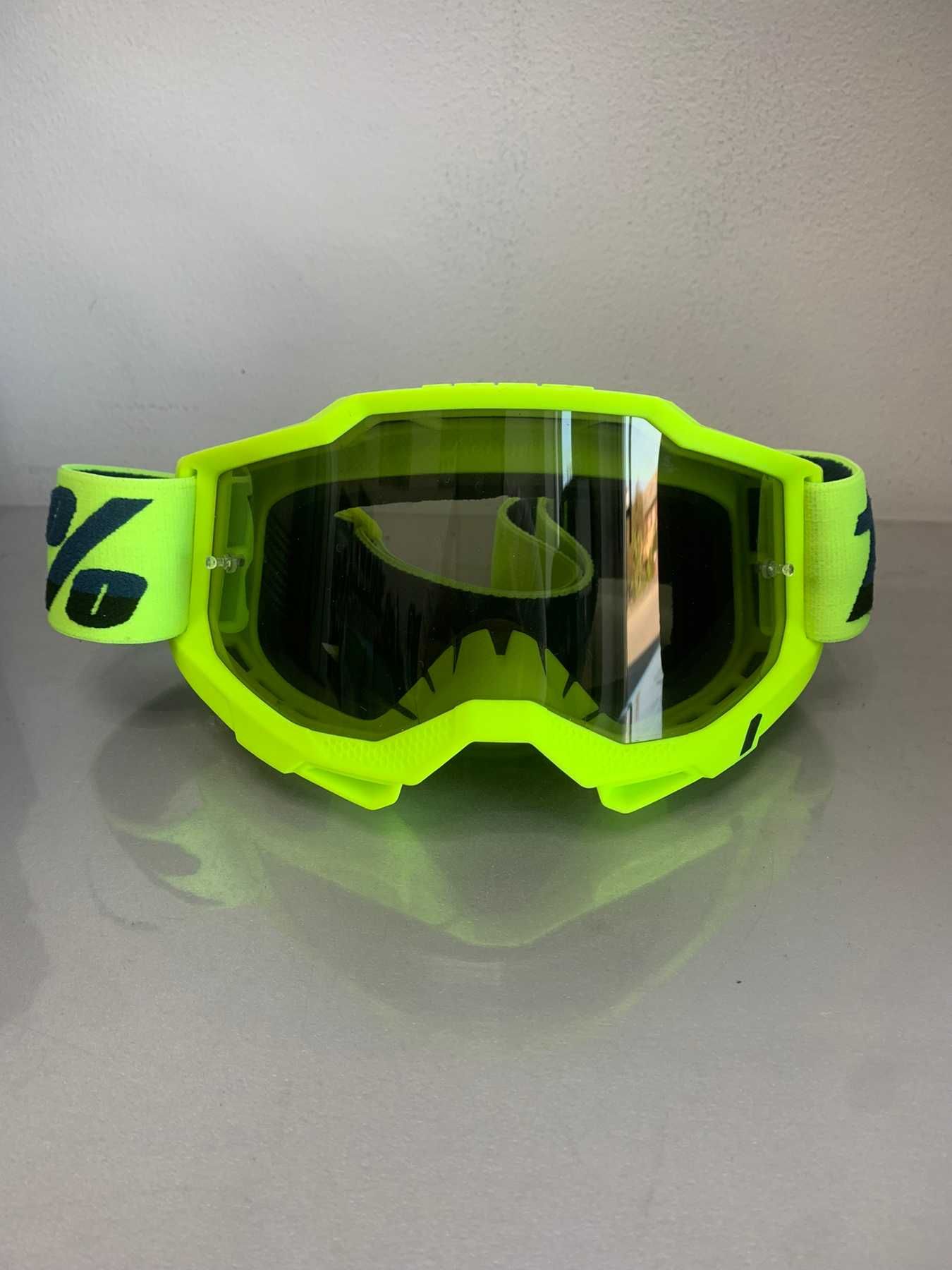 Окуляри 100% Accuri 2 Sand Goggle Fluo Yellow - Smoke Lens