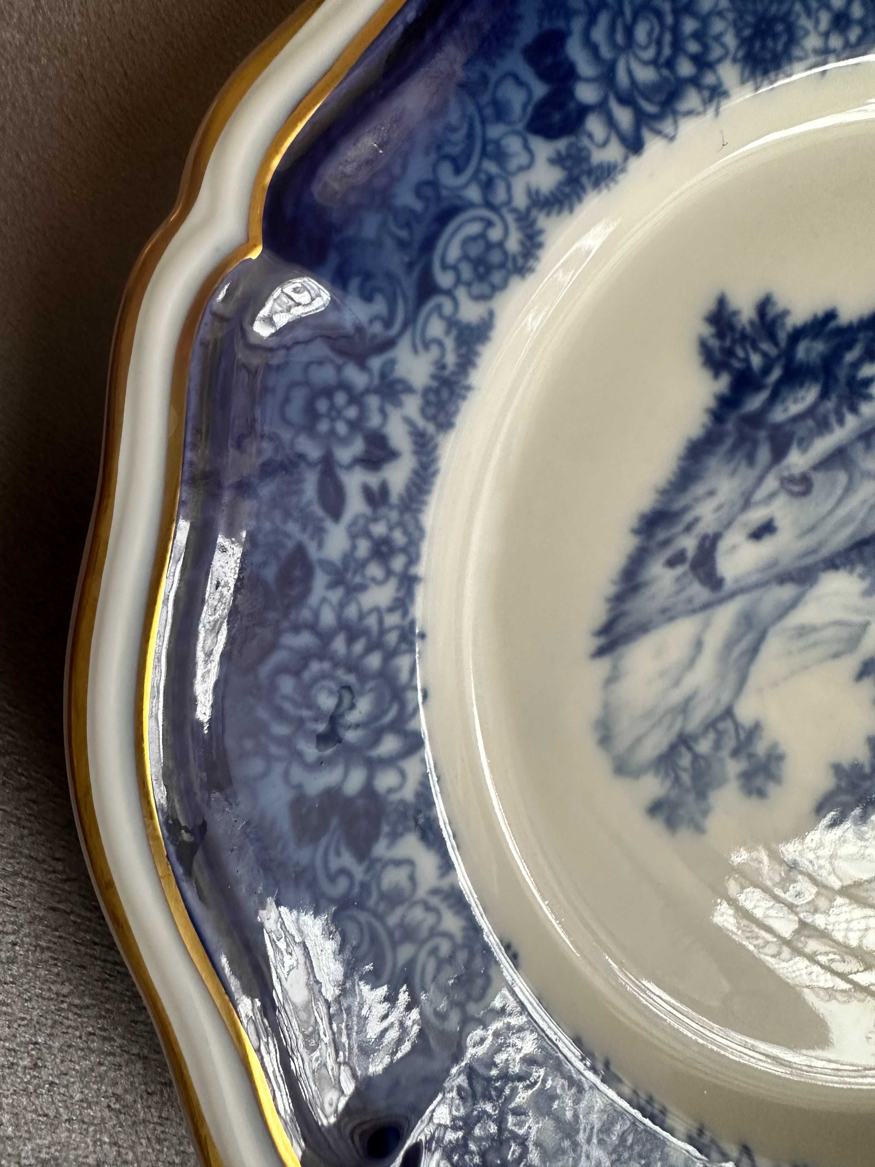 Rosenthal Chippendale kobaltowe talerzyki przystawkowe duże 11 sztuk