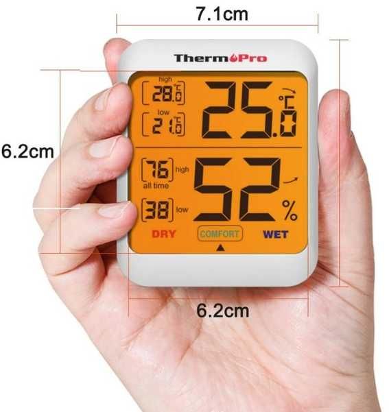Цифровой климатический термогигрометр Thermo Pro TP53 с подсветкой