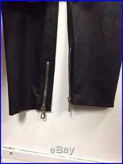 Balmain biker joggers spodnie skóra naturalna XS S