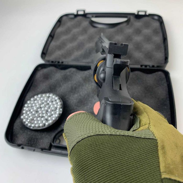 Дитячий іграшковий револьвер S&W з кульками гільзами пульках для дітей