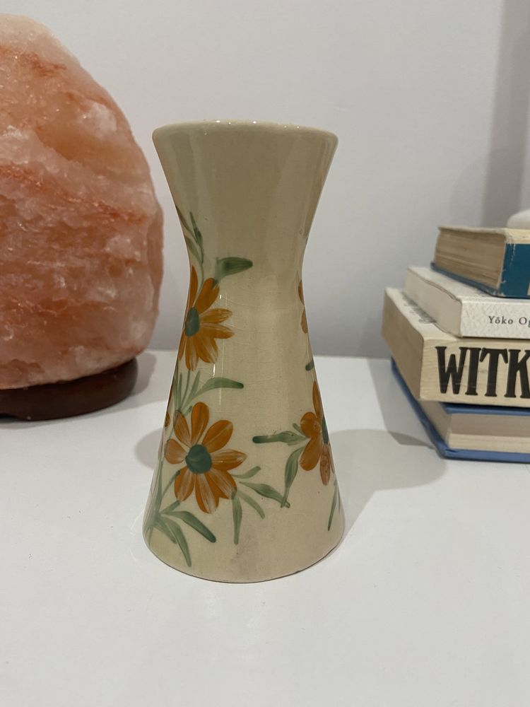 Ceramiczny świecznik/wazon mały vintage