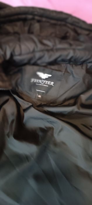 Пальто куртка пуховик чорний жіночий 46р