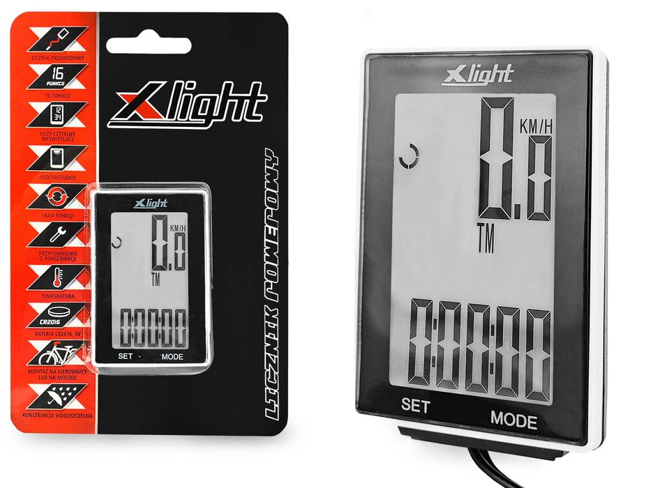 Licznik X-LIGHT 16 Funkcji Przewodowy