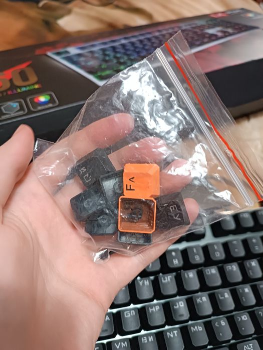 Клавиатура Bloody B760, кликающая тактильная, 100%, optical switch