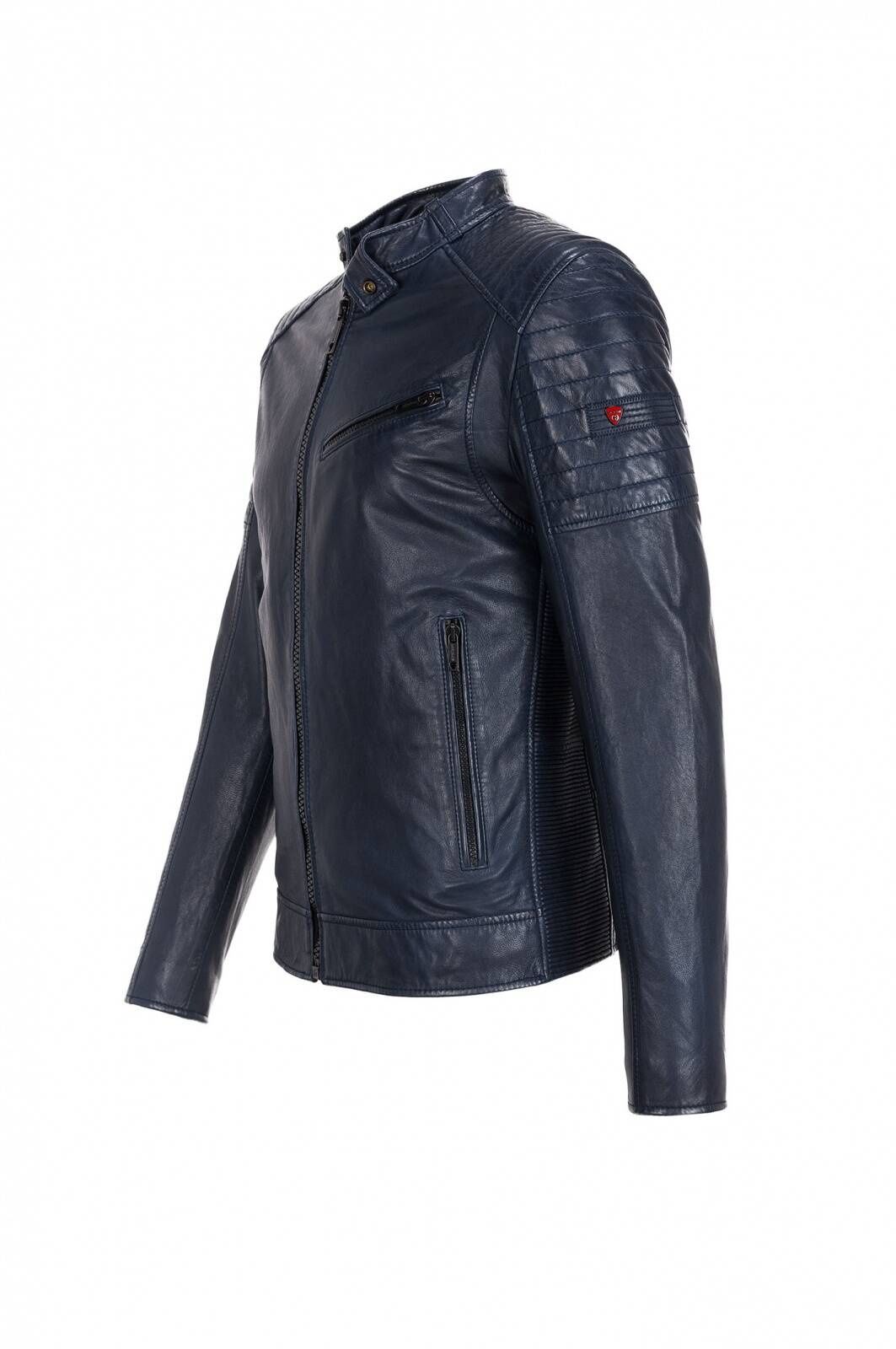 Мужская кожаная куртка косуха strellson anvers leather jacket