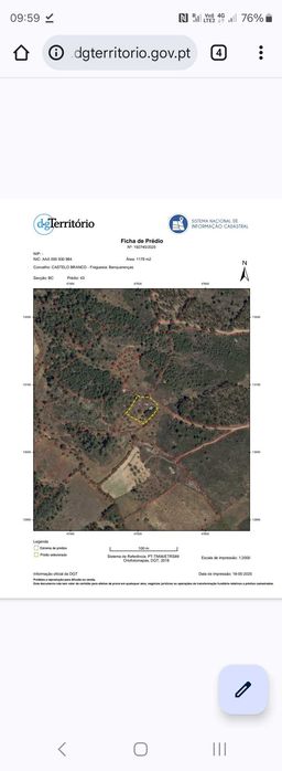 Terreno rustico isolado para venda castelo branco  (Benquerenças)