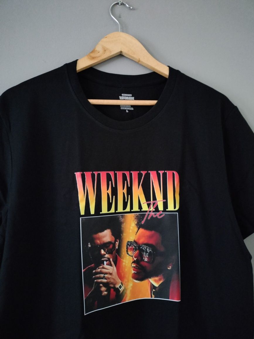 Nowy Czarny T-shirt The Weekend
