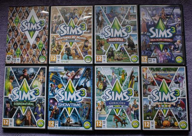 The Sims 3 (base + 7 expansões + 3 acessórios + bônus)