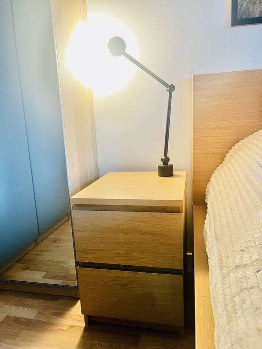 MALM jasny dąb z oswietleniem