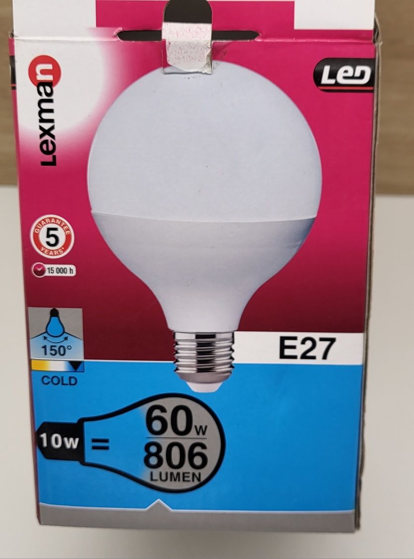 Lâmpada LED E27 10w=60w. Nova