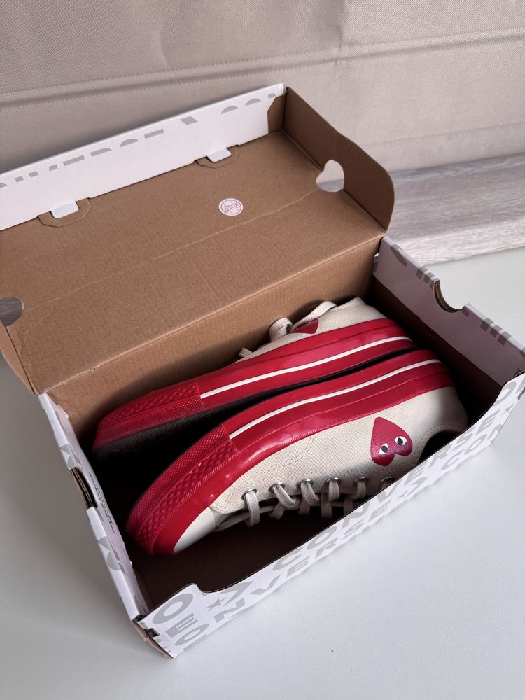 Кеди ConverseXcomme des garçons play chuck taylor 70 low top red sole