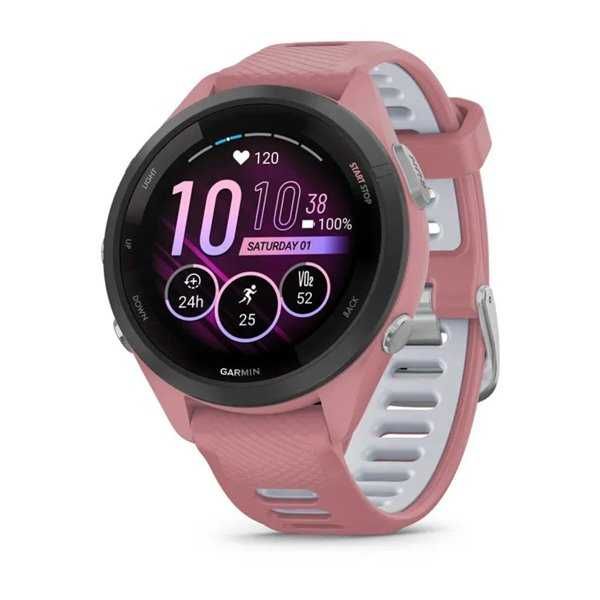 Garmin Forerunner 265S чорний з рожевим ремінцем 010-02810-15