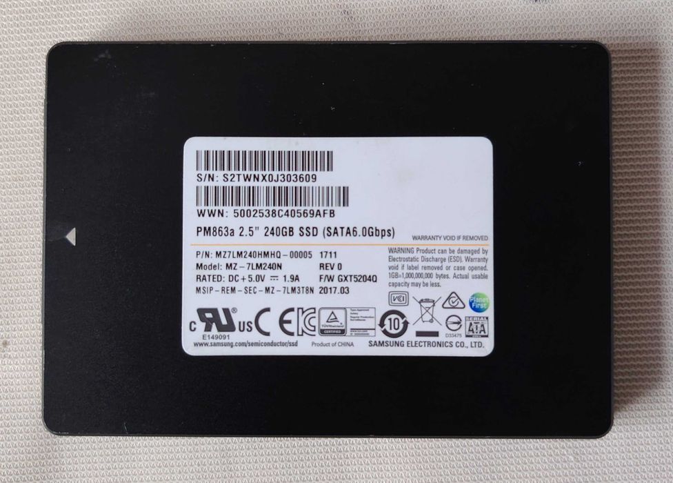 SSD 2.5 SATA диски на 240/480/512 ГБ в асортименті