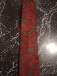 Krawat bordowy w ciekawy wzór