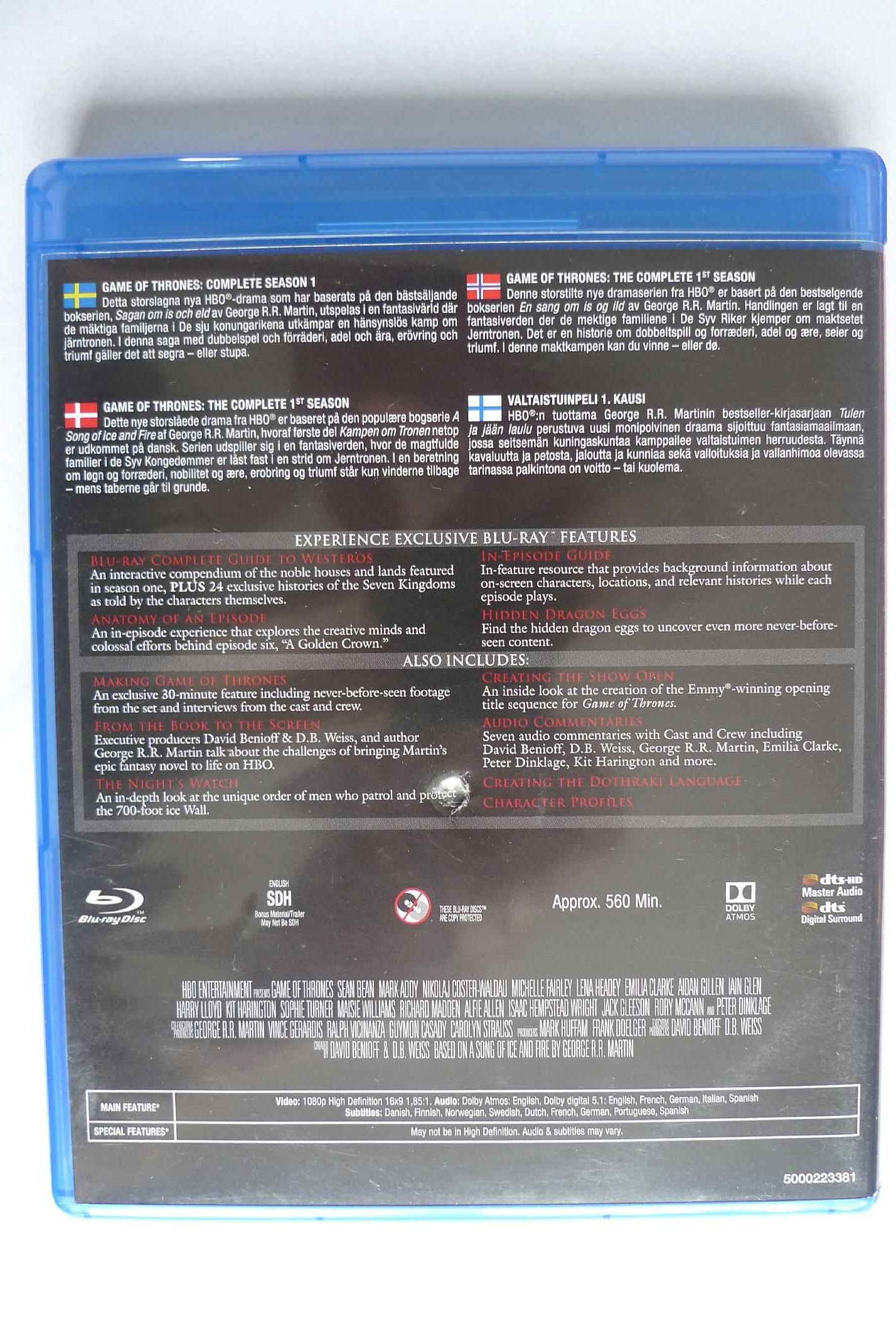 Gra o tron Sezon 1 i 2 blu-ray