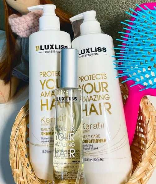 Набор для волос luxliss keratin (шампунь,кондиционер,масло,маска)