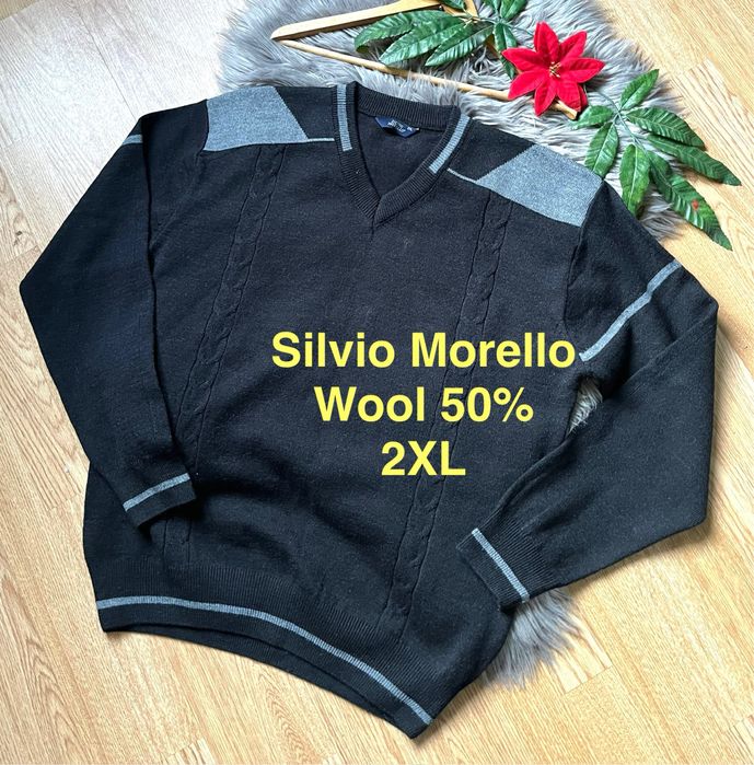 Sweterek wełniany Silvio Marello 2XL wool 50%