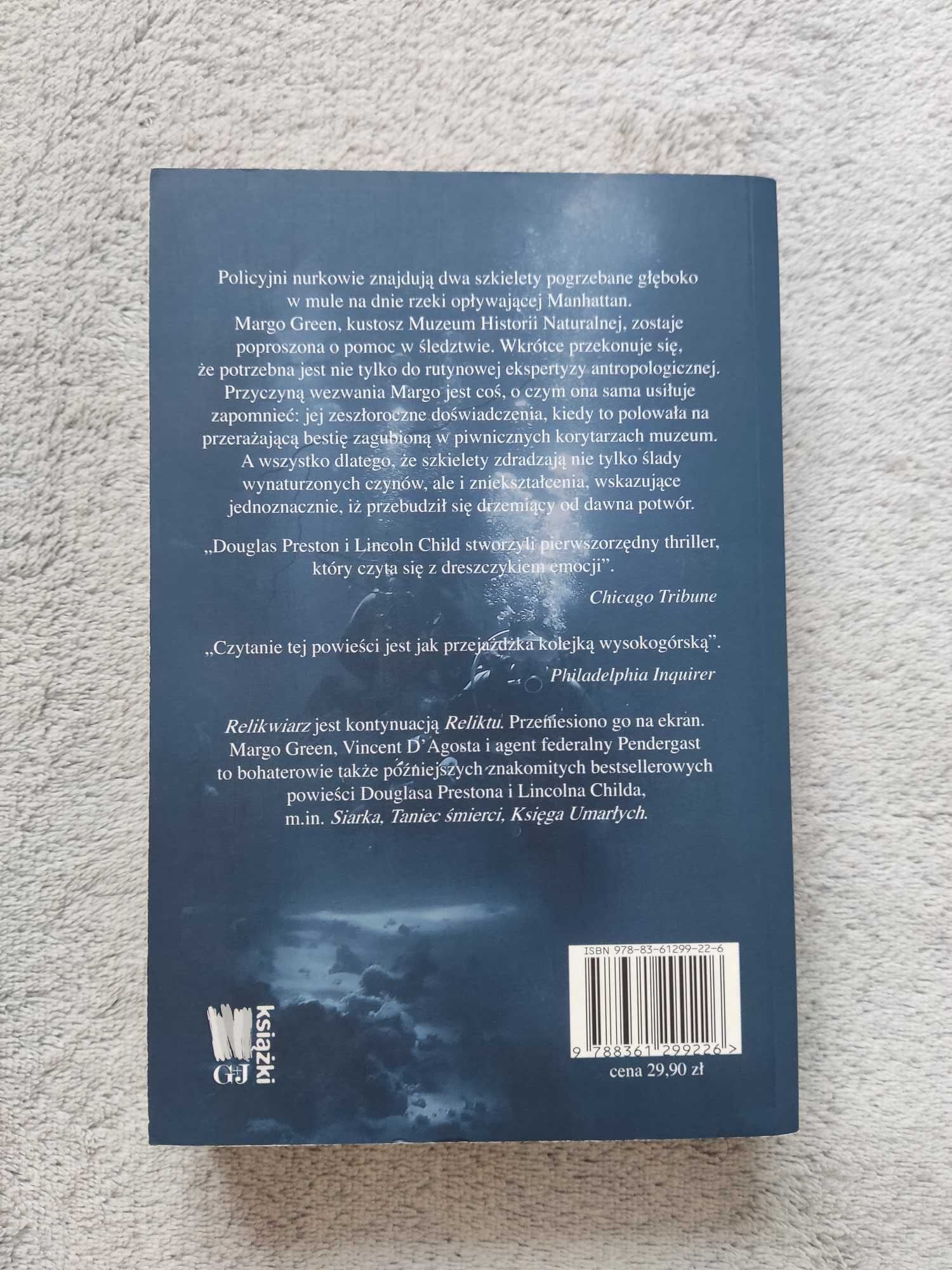 książka Relikwiarz Douglas Preston Lincoln Child (cykl Pendergast #2)