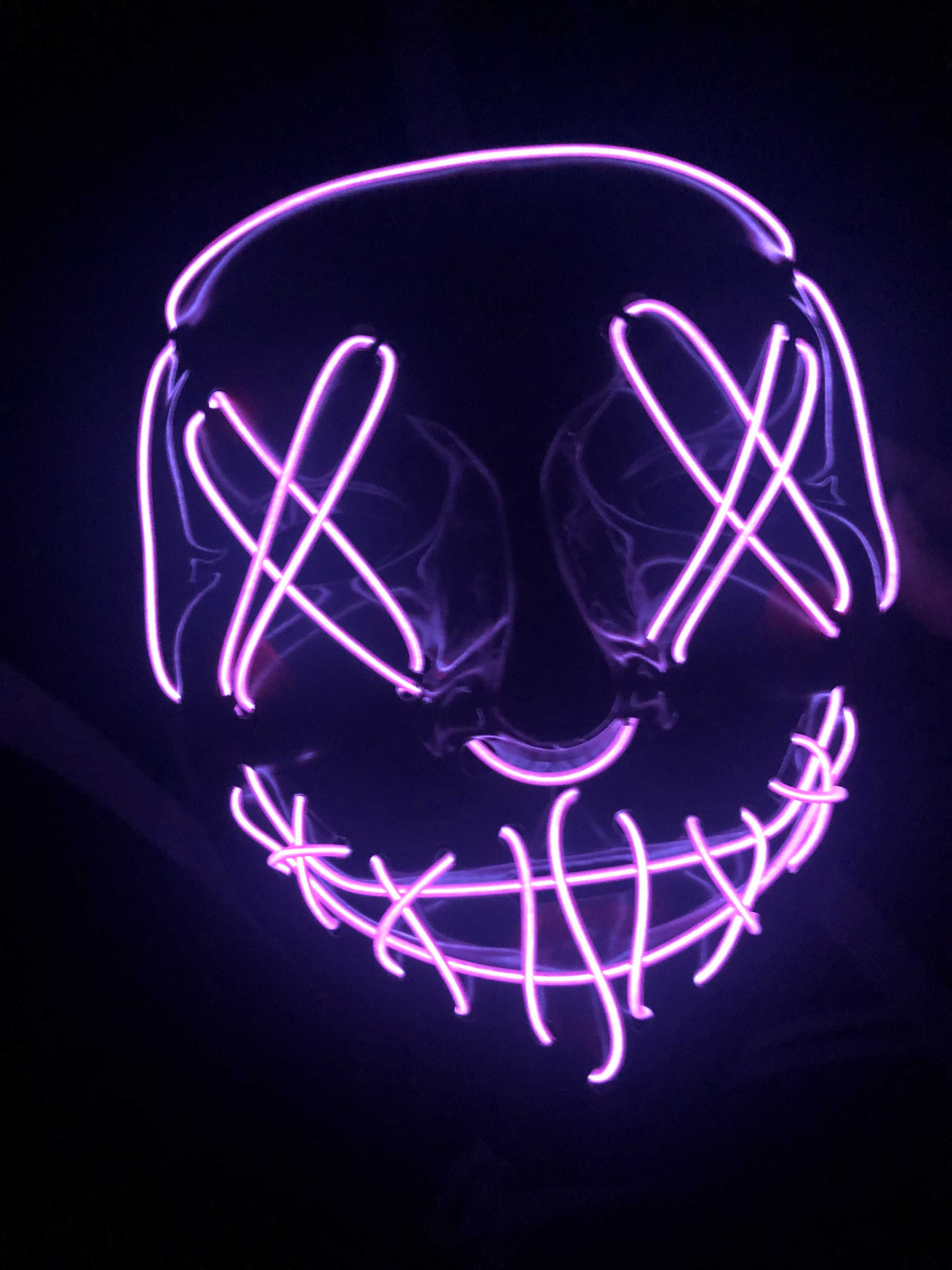 Máscara nova Halloween/Carnaval LED