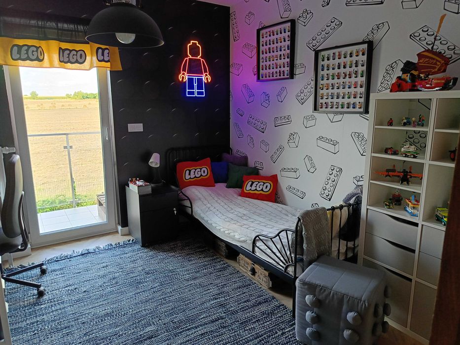 Duży Ludzik LEGO Neon LED na prezent dla dziecka lampka urodziny